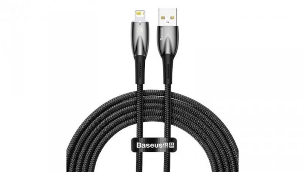 Baseus Glimmer Series kabel USB-A - Lightning 480Mb/s 2.4A 2m czarny