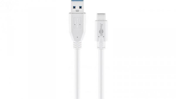 Kabel USB-C™ na USB-A 3.0, biały - Długość kabla 0.5 m