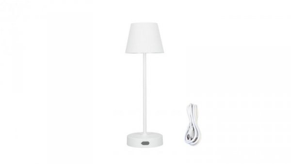 Lampka stołowa NELI 2,7W LED biała, z akumulatorem 2200mAh, IP54, barwa ciepła 200lm, 33cm, EDO777642 EDO
