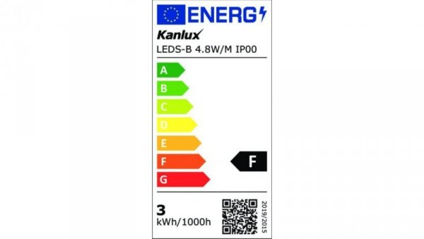 Taśma LED 3000K 450lm/m LEDS-B 4.8W/M IP00-WW 24516