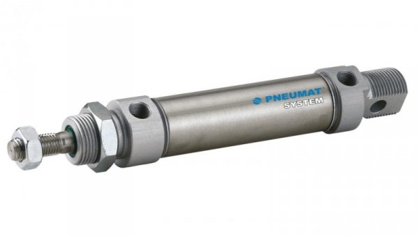 Siłownik Pneumatyczny z jednostronnym tłoczyskiem. Średnica tłoka 10 mm skok 25mm ISO6432 D10x25 DNM010.0025