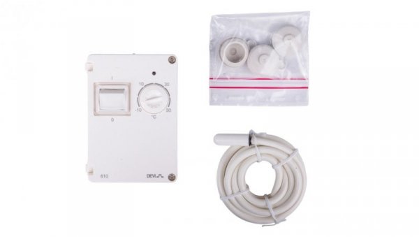 Termostat DEVIreg 610 230V 10A -10-50CIP44 biały 140F1080