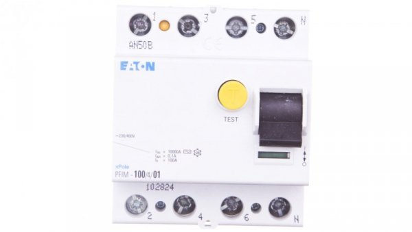 Wyłącznik różnicowoprądowy 4P 100A 0,1A typ AC PFIM-100/4/01 102824