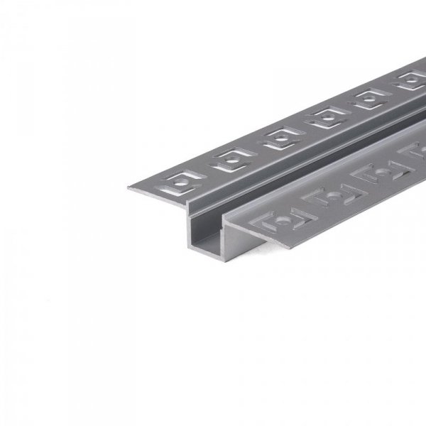 Profil Aluminiowy V-TAC 2mb Anodowany, Klosz Mleczny, Do gipsowania 9,5mm VT-8102