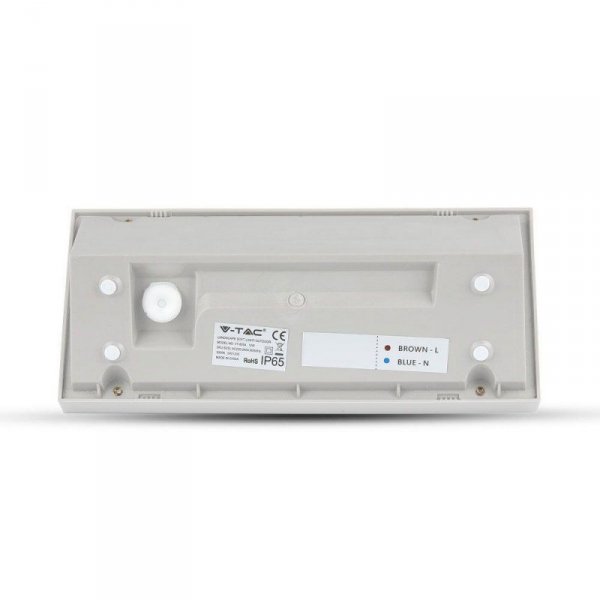 Oprawa Ścienna V-TAC 12W LED Ukośna Biała IP65 VT-8054 6400K 1250lm