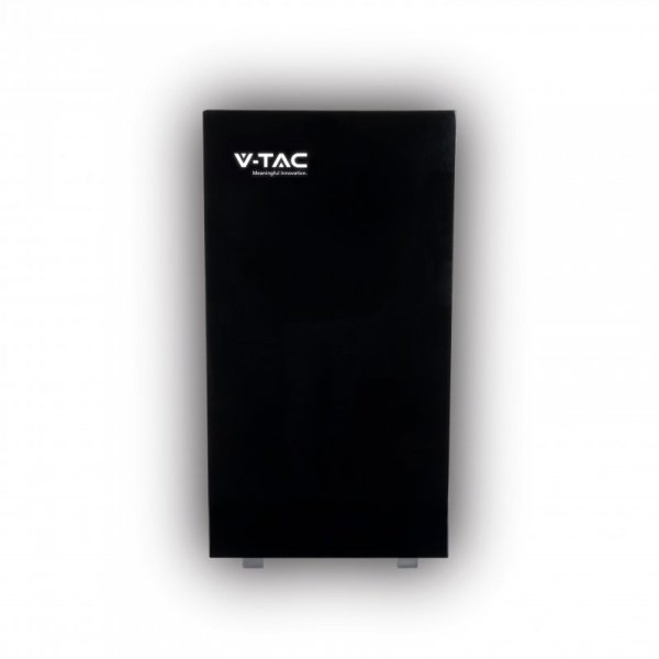 Magazyn Bank Energii V-TAC Czarny Szklany Front 10.24kWh 200Ah/51.2V 10240Wh LiFePO4 BMS VT-10240B 10 Lat Gwarancji