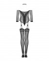 Bodystocking z czarnej siatki Obsessive G333