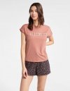 Piżama ze spodenkami Henderson Ladies 40640 Bing S-XL różowa