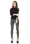 AZTEC GLITTER czarne legginsy we wzory