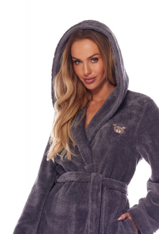 Szlafrok damski z kapturem L&amp;L 2209 Mika S-XL