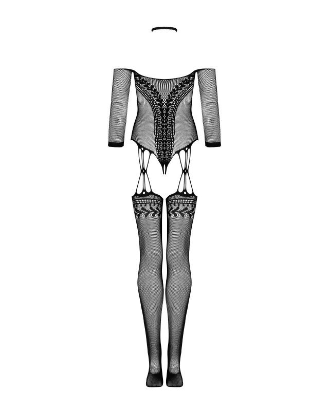 Bodystocking z czarnej siatki Obsessive G333