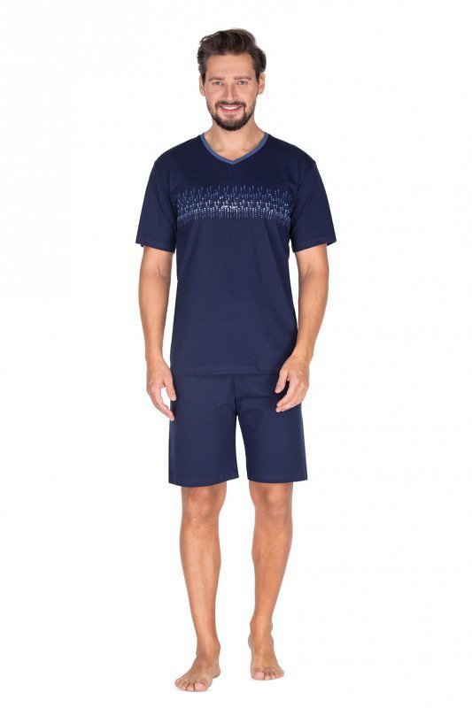 Piżama Regina 434 rozm. 2XL-3XL męska granatowa