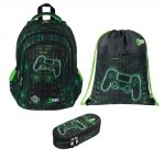 ZESTAW PLECAK 3 KOMOROWY PIÓRNIK WOREK NA OBUWIE NEON PAD