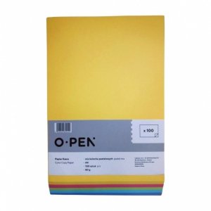 PAPIER KOLOROWY A4 80g 100 ark MIX 5 KOLORÓW pastelowych