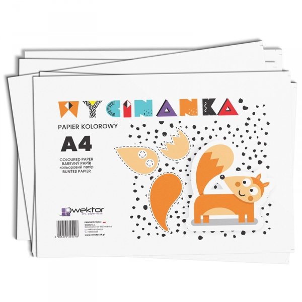 WYCINANKA Papier Kolorowy A4 8 Kartek WEKTOR  5518