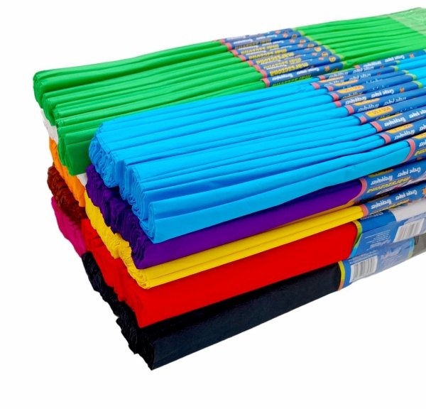 OGROMNY ZESTAW DLA PRZEDSZKOLI 100X BIBUŁA 50X200 cm GDD MIX 10 KOLORÓW