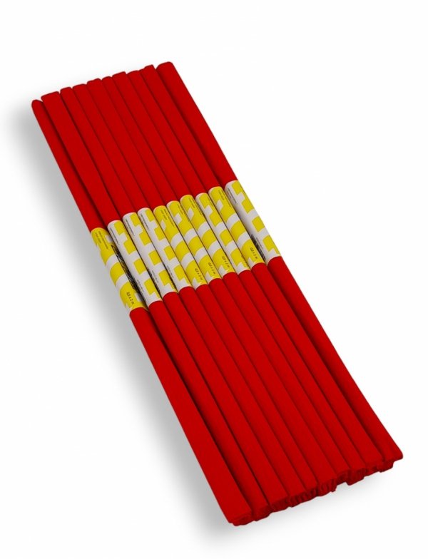 DUŻY ZESTAW DLA PRZEDSZKOLI 10X BIBUŁA 50X200 cm DO&amp;DECO CZERWONA