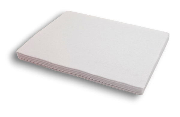 FILC DEKORACYJNY W ARKUSZU BIAŁY MIĘKKI 2mm A4 10 SZTUK