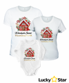 Komplet rodzinny koszulka/body Świąteczny dom NazwiskoTeam