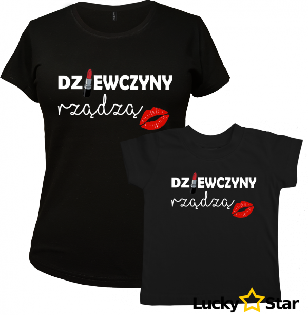 Koszulki dla mamy i córki Dziewczyny rządzą