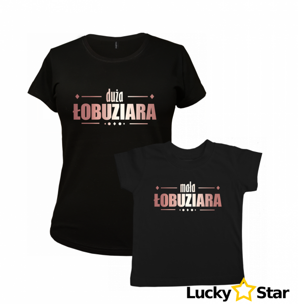 Zestaw koszulek Duża, Mała Łobuziara