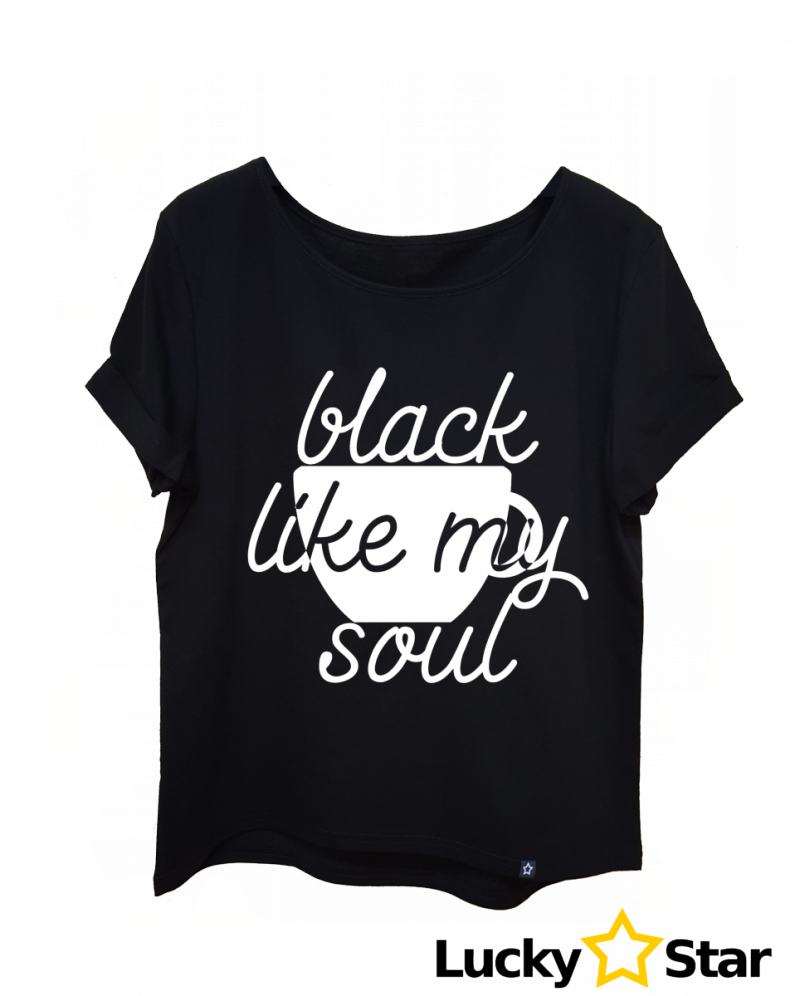 Koszulka Damska oversize Black my soul...