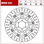 TRW Tarcza hamulcowa MSW221 YAMAHA	TRX TDM MOTO 