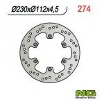 NG274 TARCZA HAMULCOWA APRILIA RX 50, YAMAHA DT 50R 97- (230x112x4,5) 
