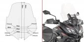 GIVI D4120ST SZYBA PRZEZROCZYSTA 53x48cm KAWASAKI Versys 