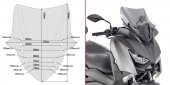 GIVI D2136S SZYBA SZYBA DYMIONA 43,5x43,5cm YAMAHA X-Max 300 