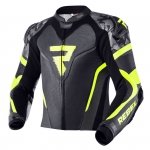 REBELHORN KURTKA SKÓRZANA REBEL BLACK/FLO YELLOW 