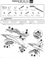 SHAD STELAŻ KUFRA TYŁ  DO YAMAHA MT 03 KSHY0MT31ST