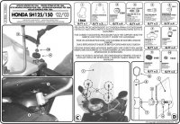 GIVI A186A MOCOWANIE SZYBY HONDA SH 125-150