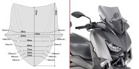 GIVI D2136S SZYBA SZYBA DYMIONA 43,5x43,5cm YAMAHA X-Max 300