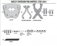 GIVI STELAŻ KUFRA Z PŁYTĄ MONOKEY HARLEY DAVIDSON