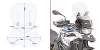 GIVI AF5127 SZYBA REGULOWANA AIRFLOW BMW F 850 GS