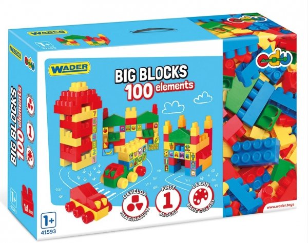 BIG Blocks klocki 100 elemetów  Wader 41593