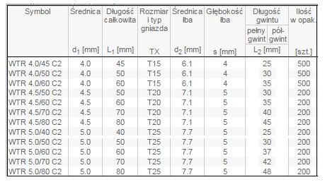 WKRĘT TARASOWY 05  X100 TORX  OP.200szt