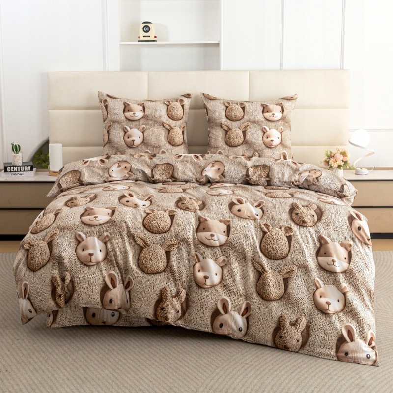 POŚCIEL 140x200 BAWEŁNIANA KOMPLET POŚCIELI + POSZEWKA WZÓR A-3290