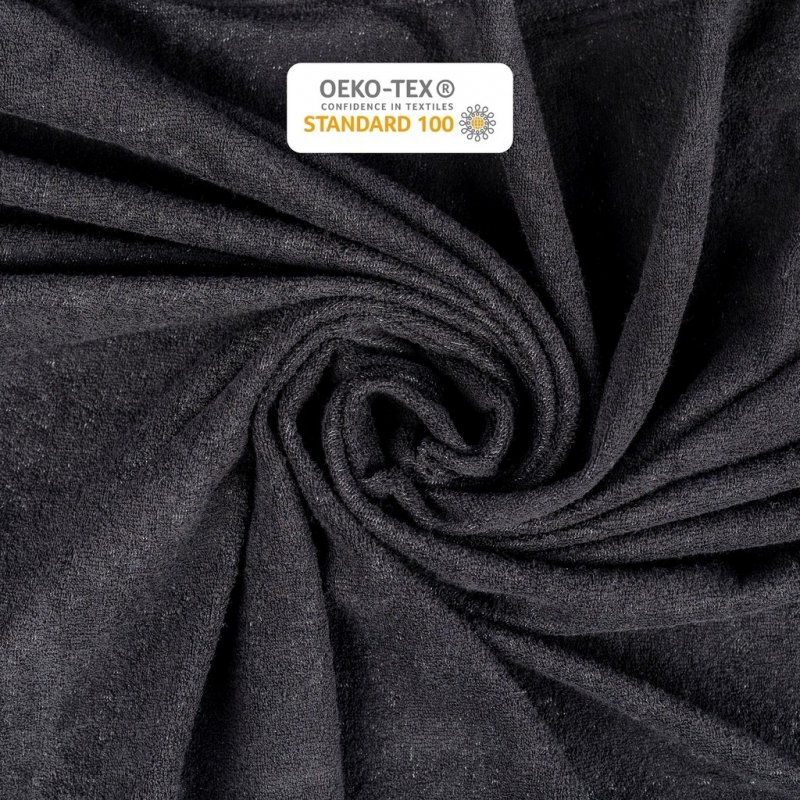 Prześcieradło Frotte z Gumką 160X200 Gruba Bawełna 200g Bok 30 cm czarny