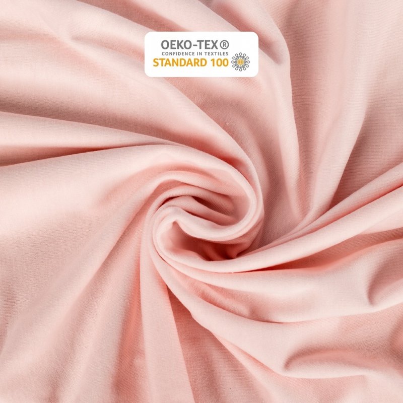 Prześcieradło Jersey z Gumką 100x200 Gruba Bawełna Bok 30 cm pudrowy róż