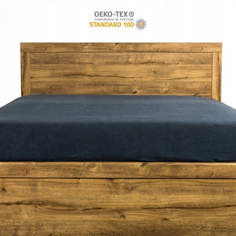 Prześcieradło Frotte z Gumką 100x200 Gruba Bawełna Bok 30 cm popiel ciemny