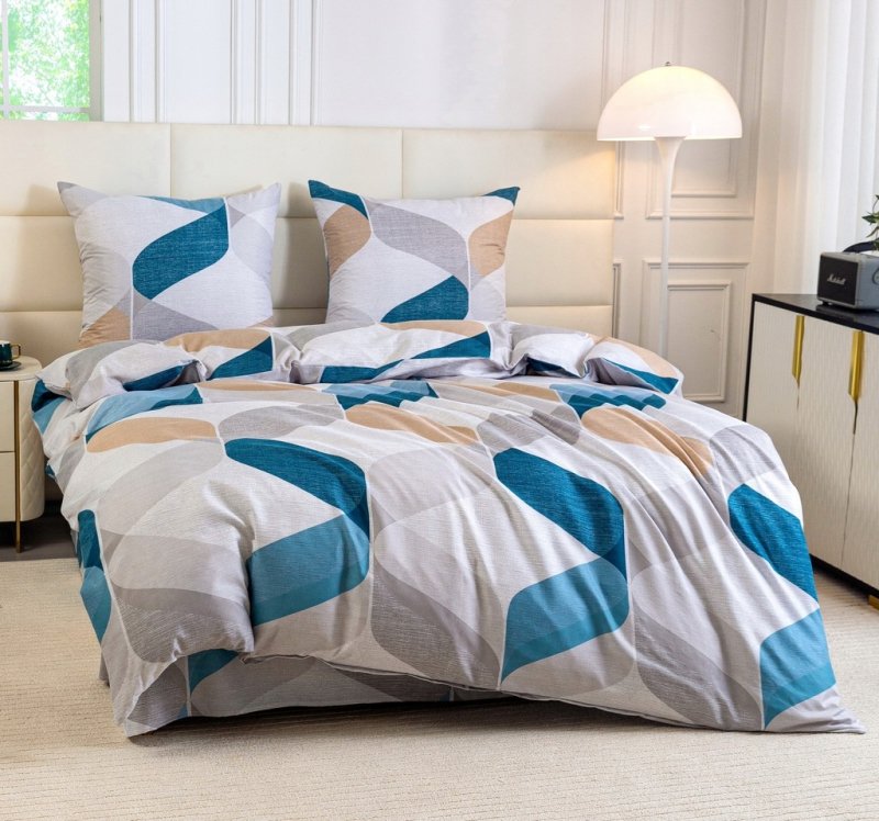 POŚCIEL 160x200 BAWEŁNA KOMPLET POŚCIELI BAWEŁNIANEJ + 2 POSZEWKI A-3042