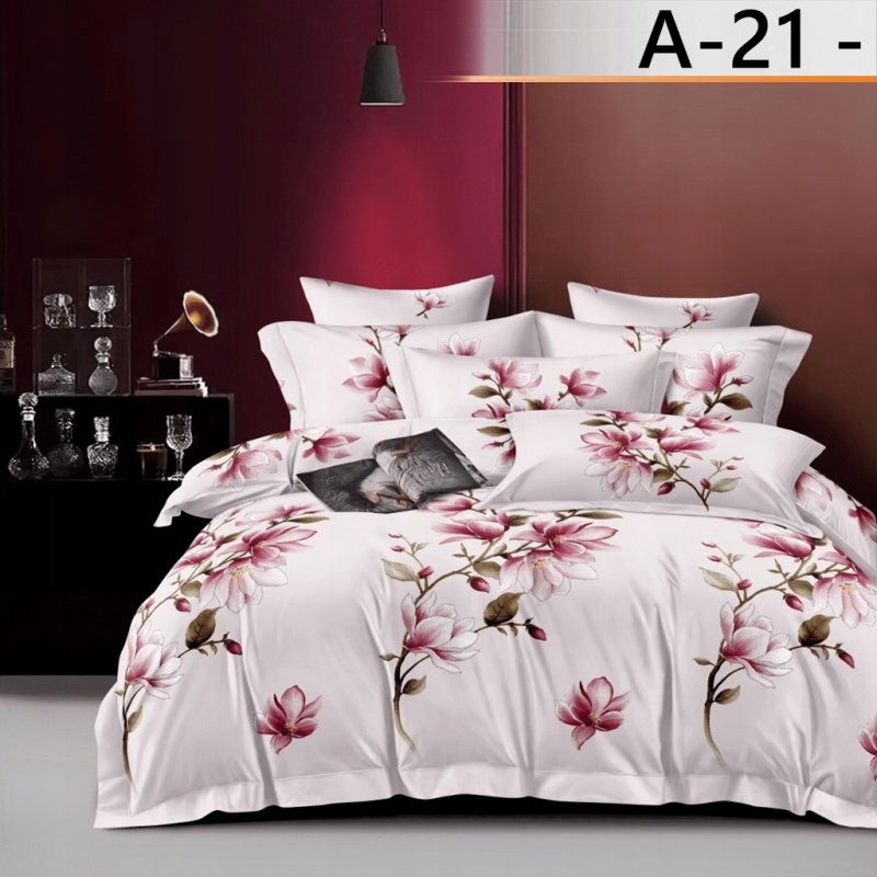 POŚCIEL 200x220 BAWEŁNA KOMPLET POŚCIELI + 2 POSZEWKI + PRZEŚCIERADŁO A-21