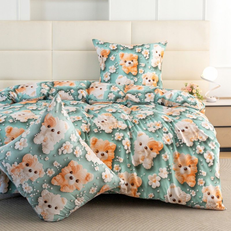 POŚCIEL 140x200 BAWEŁNIANA KOMPLET POŚCIELI + POSZEWKA WZÓR A-3298