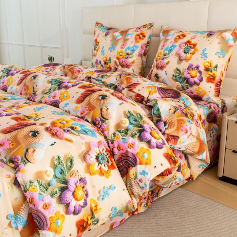 POŚCIEL 140x200 BAWEŁNIANA KOMPLET POŚCIELI + POSZEWKA WZÓR A-3299