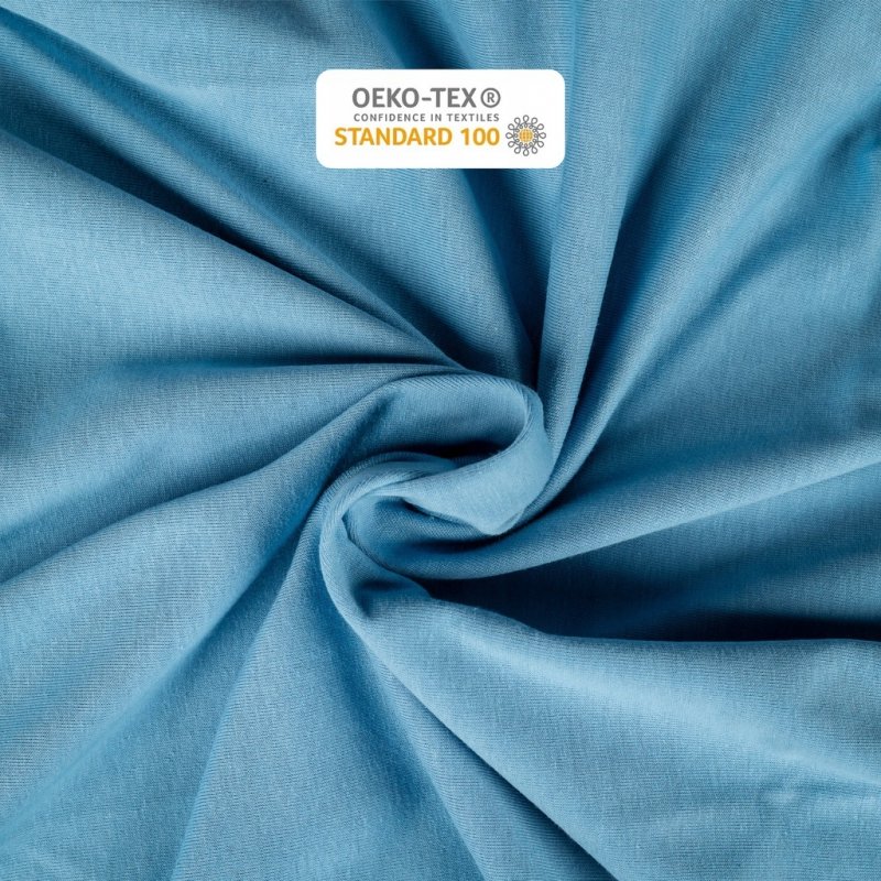 Prześcieradło 120x200 z Gumką GRUBA Bawełna Premium Bok 30 cm Błękitny