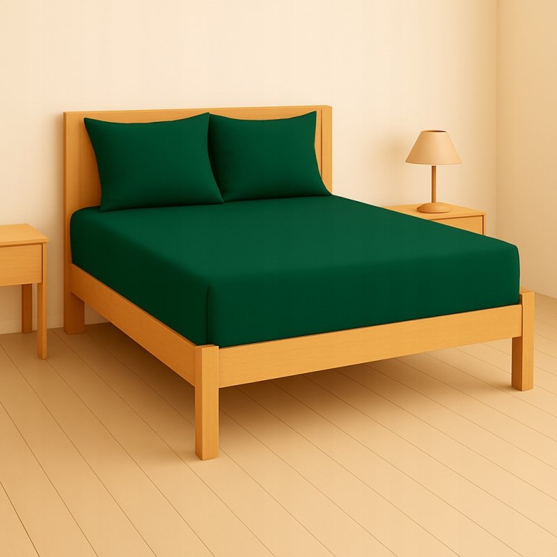 PRZEŚCIERADŁO Z GUMKĄ 200x220 BUTELKOWA ZIELEŃ MATERAC ZAKŁADKA DO 25 CM