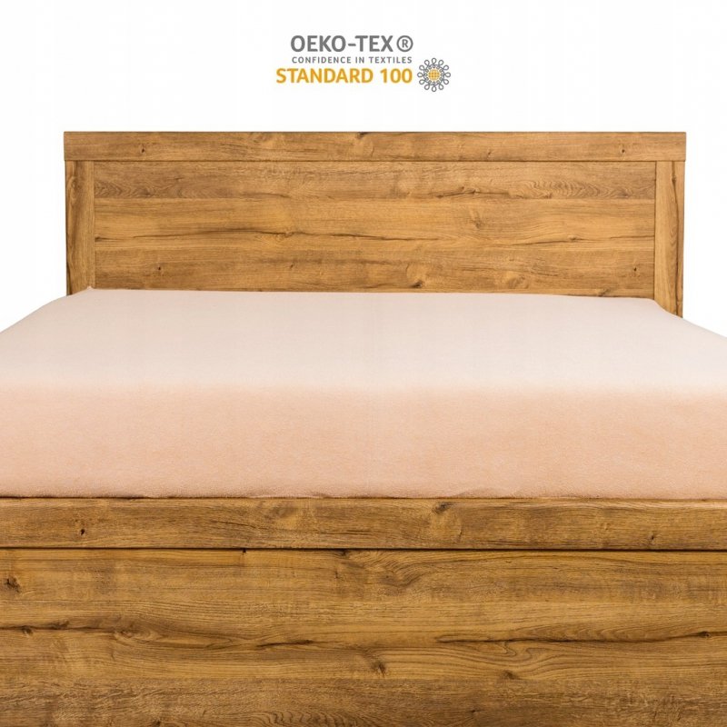 Prześcieradło Frotte z Gumką 120X200 Gruba Bawełna 200g Bok 30 cm cafe