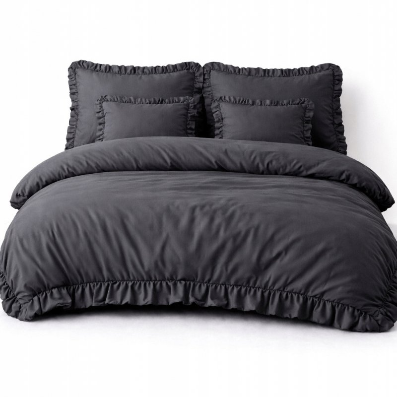 POŚCIEL 200x220 Z FALBANĄ KOMPLET 3 CZĘŚCIOWY MIKROFIBRA KOLORY DO WYBORU